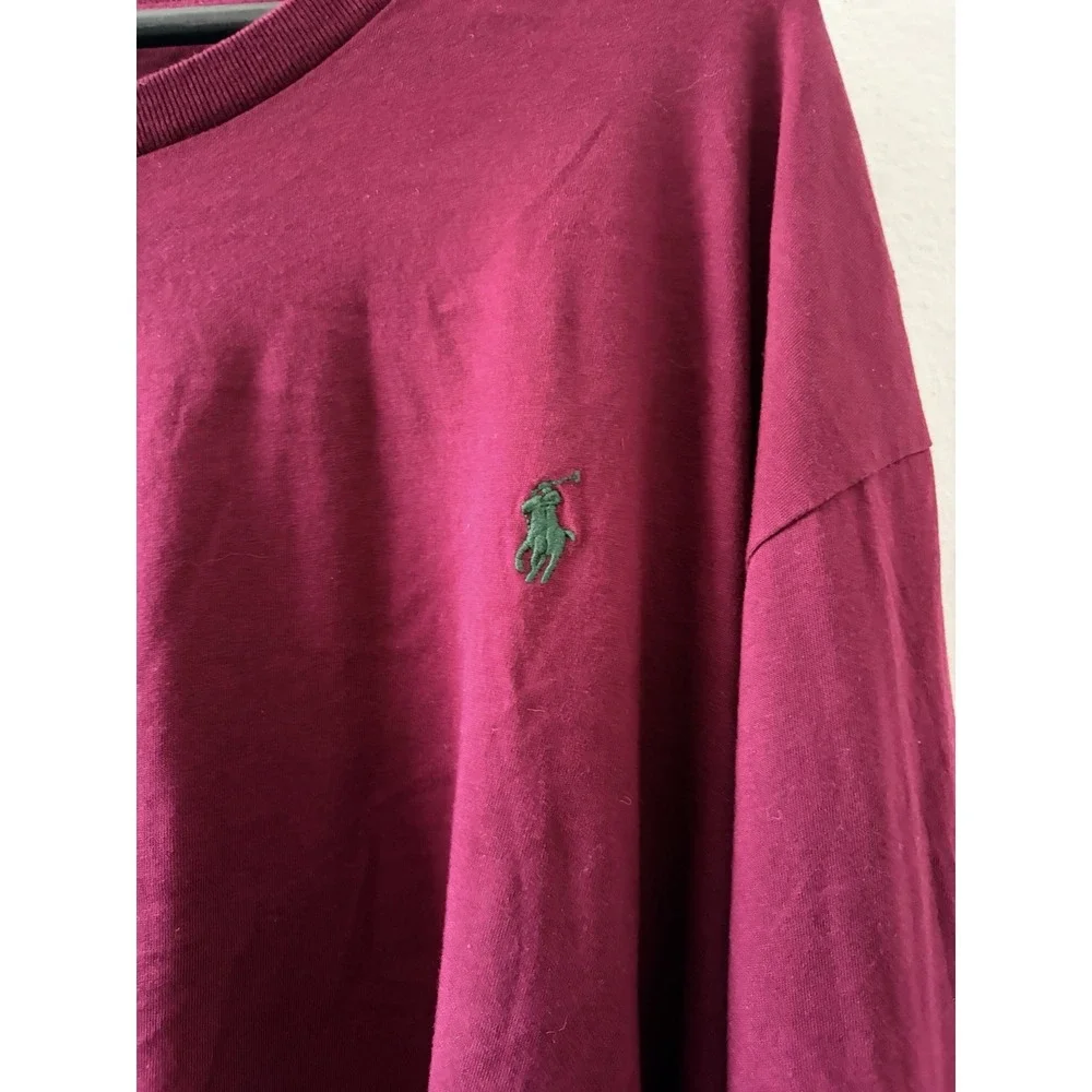 Polo Ralph Lauren Men's Long Sleeve T-Shirt Burgundy Size 4XL